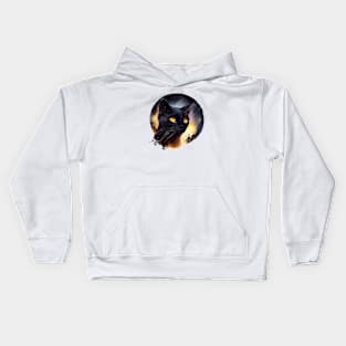 Watercolor cat art Kids Hoodie